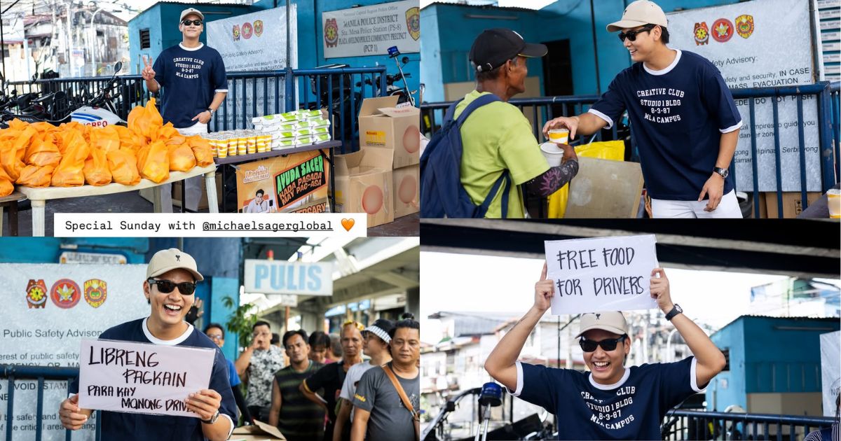 Michael Sager gives out free food to drivers through fan project