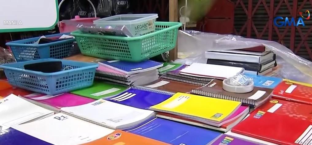 School supplies being sold in Divisoria, June 2026