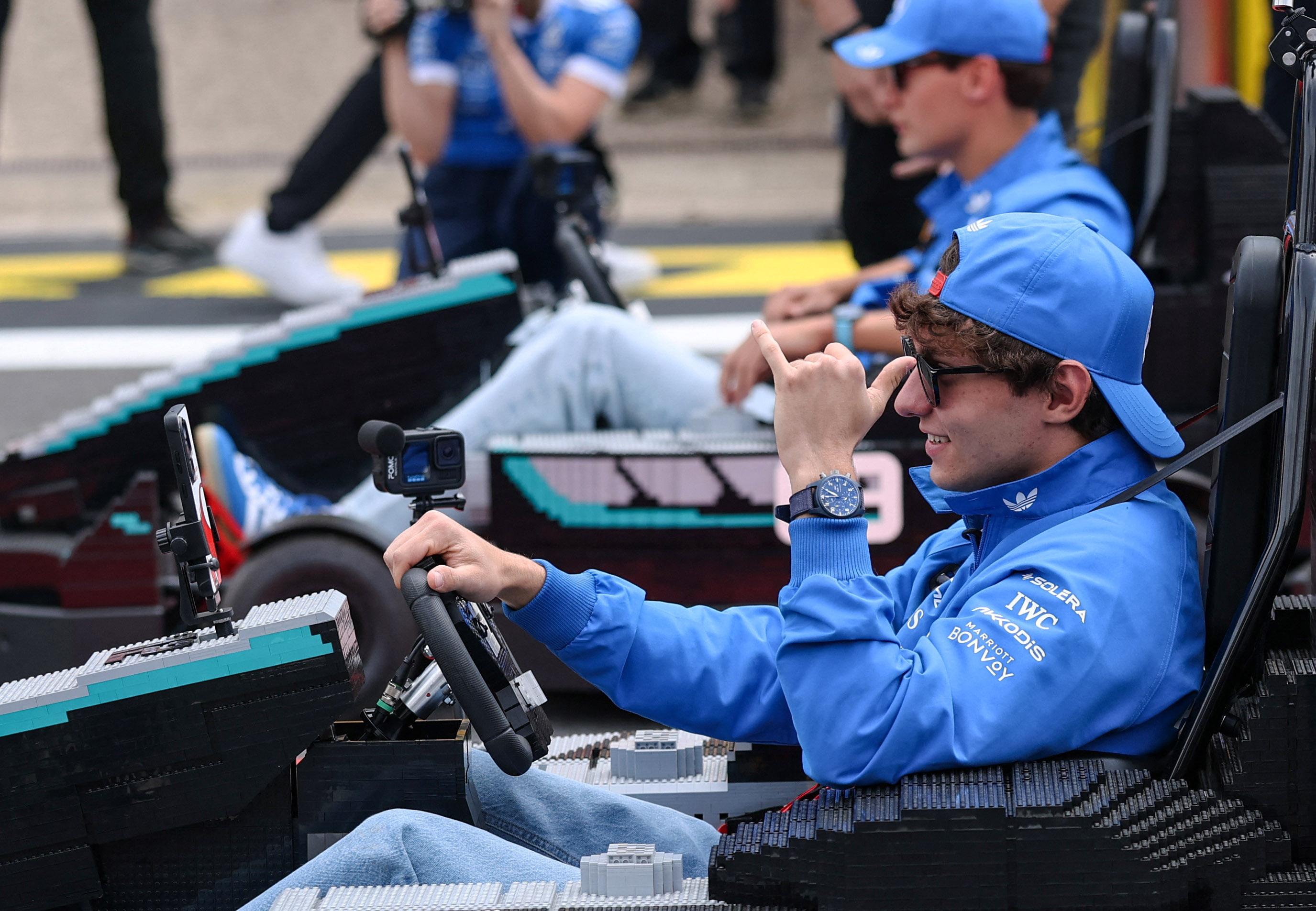 F1 drivers amuse British GP crowd with Lego car chaos