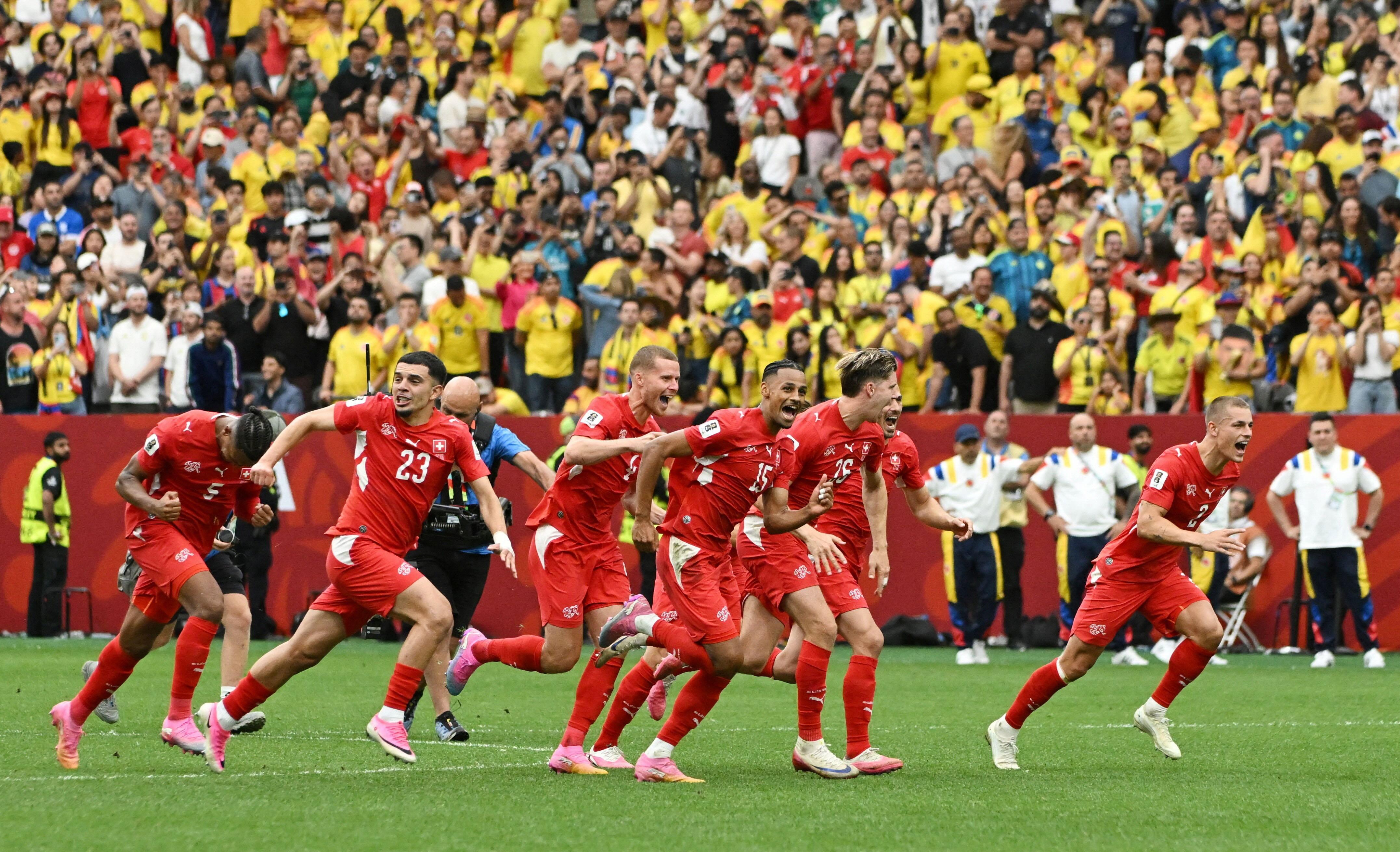 Switzerland edge Colombia on penalties to reach first World Cup quarterfinal since 1954