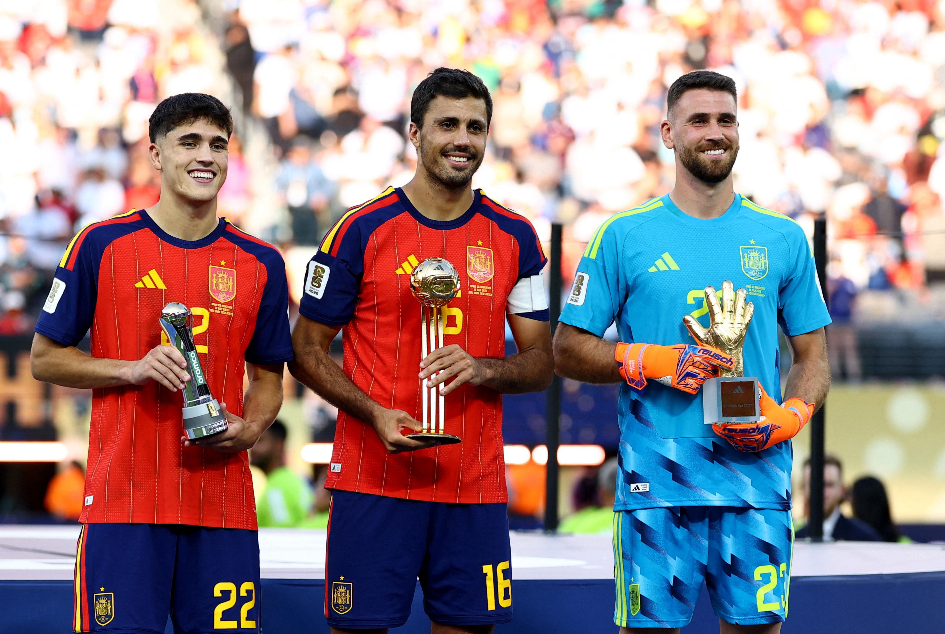 FIFA World Cup: Spain's Rodri, Pau Cubarsi and Unai Simon
