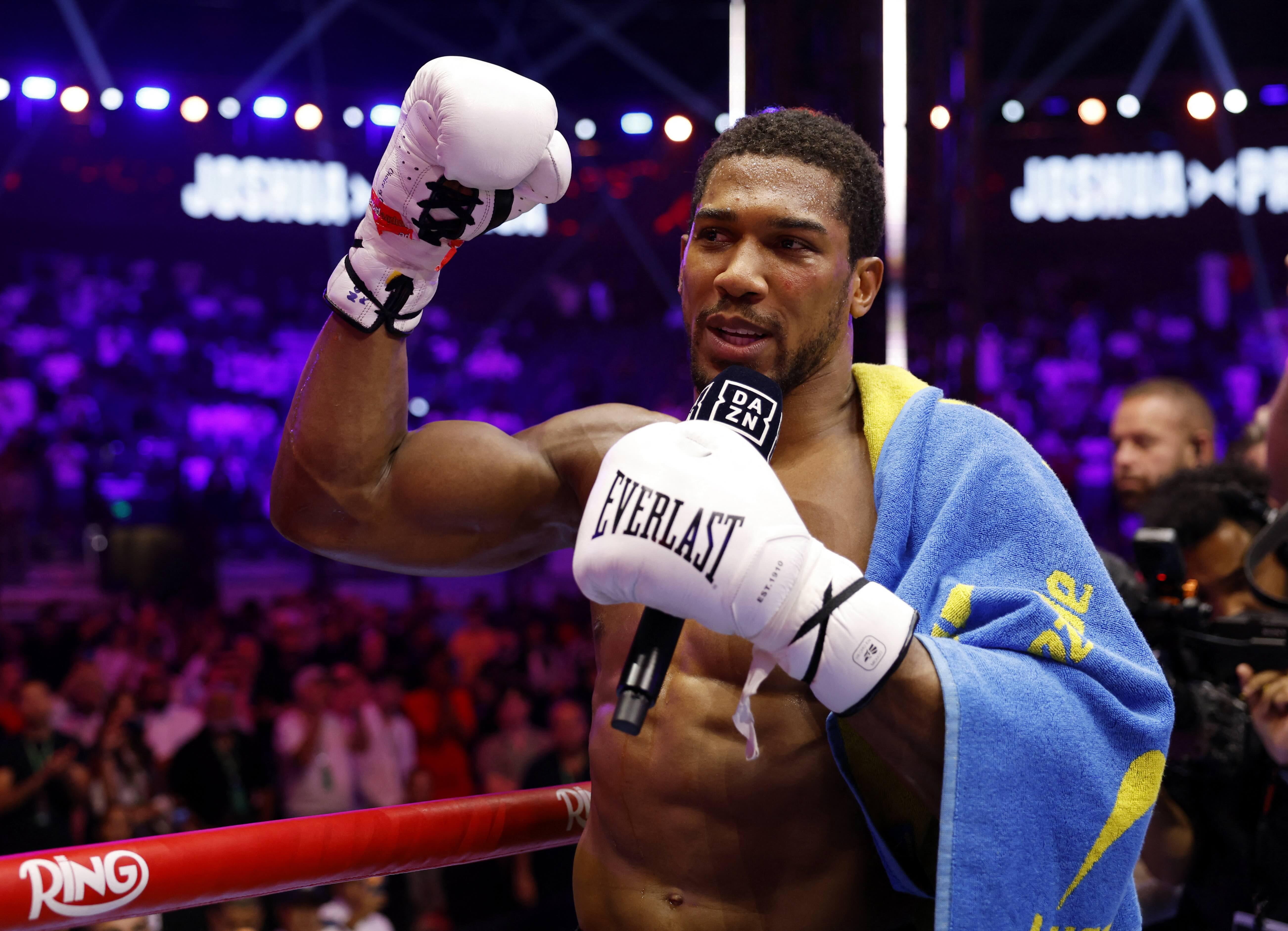 Anthony Joshua bounces back to secure knockout win over Kristian Prenga