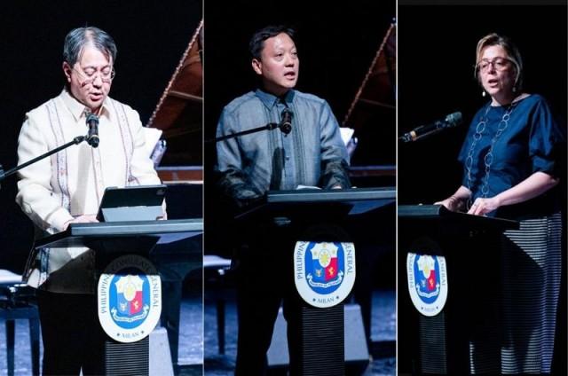 Philippine Ambassador to Italy Nathaniel Imperial, Philippine Consul General in Milan Jim Tito San Agustin, Comune di Milano representative Vice Mayor Anna Scavuzzo. Photo: Gilmar Taebas