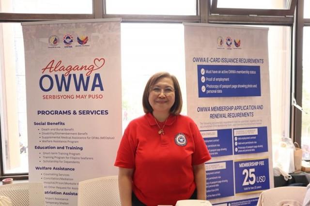 OWWA Deputy Administrator Rosalia Susana Bahia-Catapang reminds Filipino workers to find ways to upskill, particularly in technological areas, to keep up with job trends. Photo: Andy Pe&ntilde;afuerte III