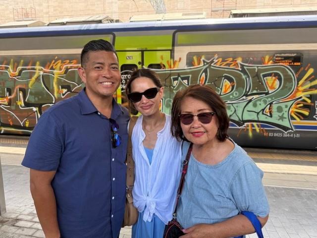 Filipino-American couple Angel and Donna Tabancay and Donna's mother Lita Garcia. Photo: Andy Peñafuerte III