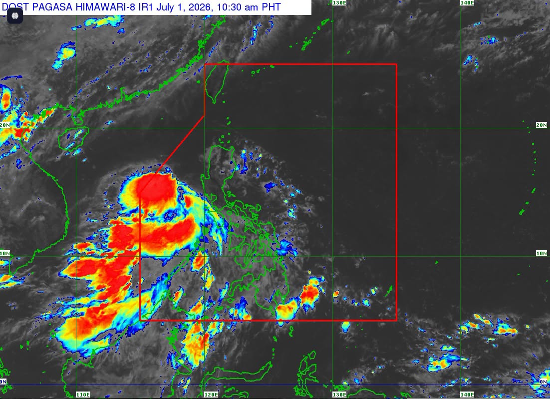 Henry maintains strengh while moving westward over West Philippine Sea
