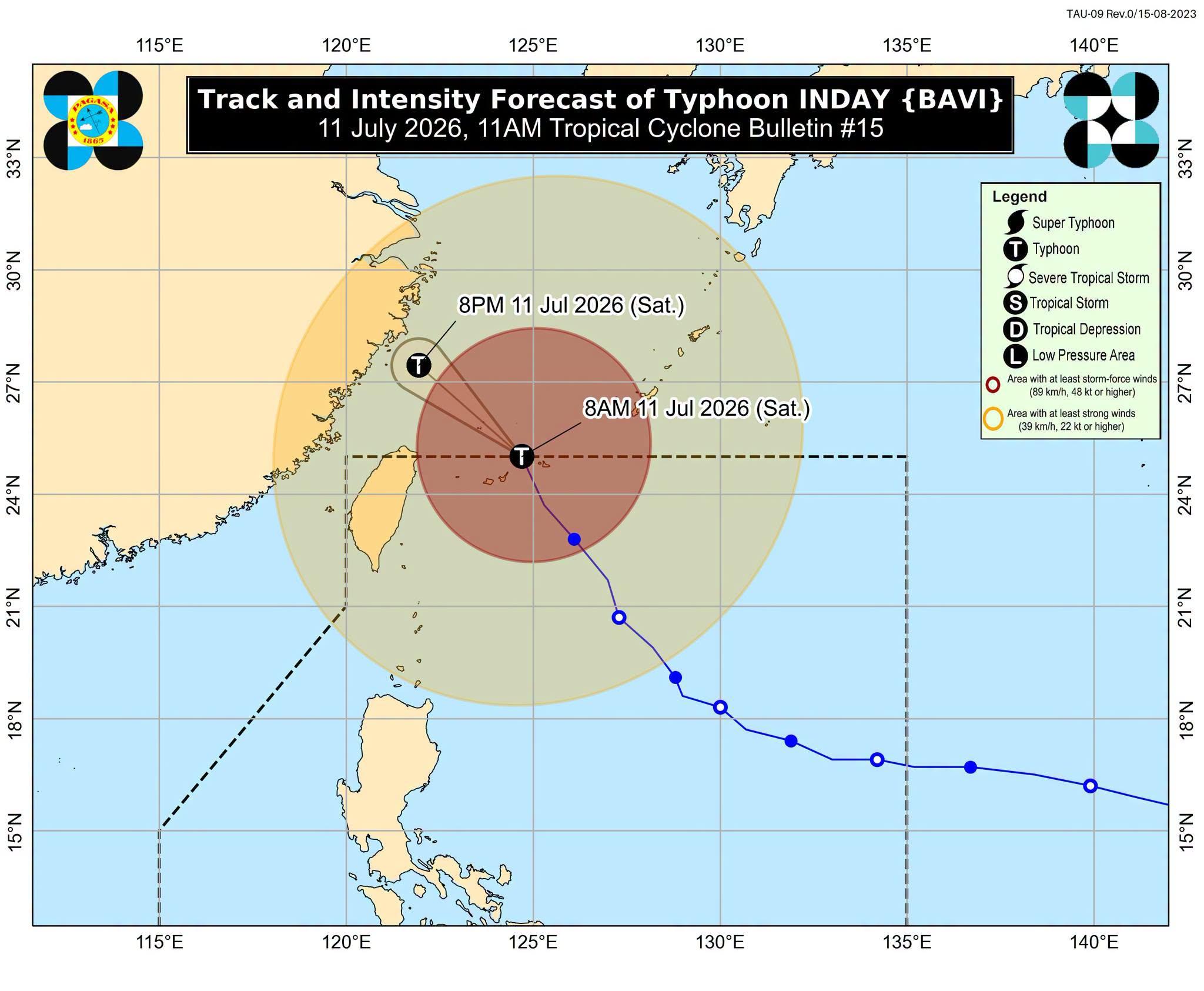 Typhoon Inday has exited the Philippine Area of Responsibility (PAR)