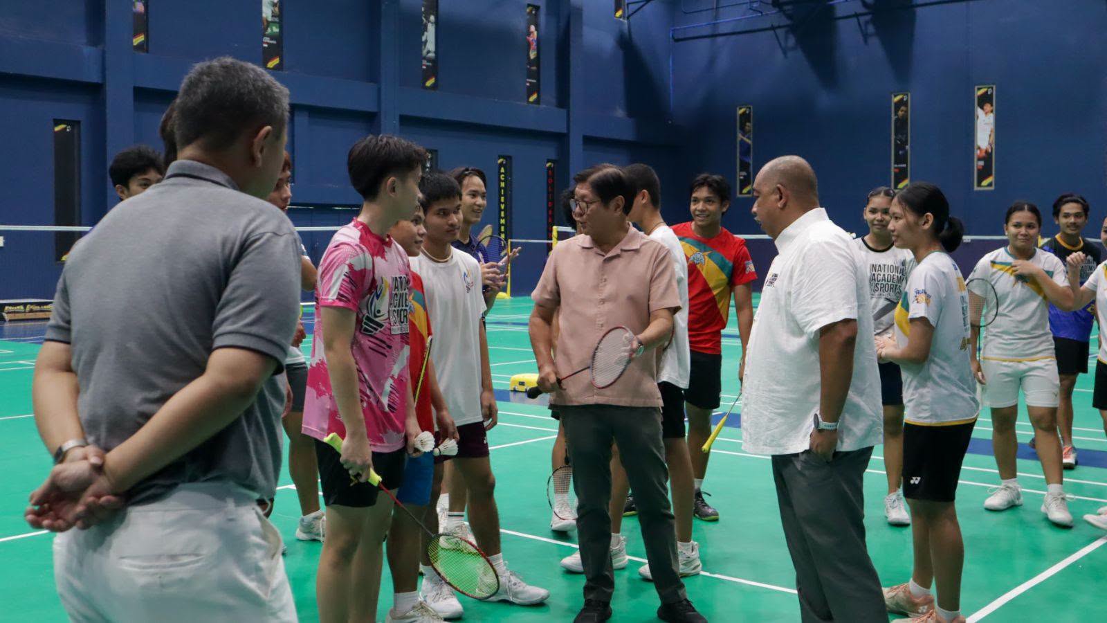 Marcos visits National Academy of Sports in New Clark City