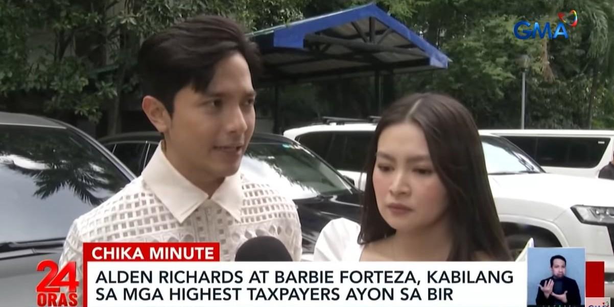 Alden Richards, Barbie Forteza among top taxpayers of BIR