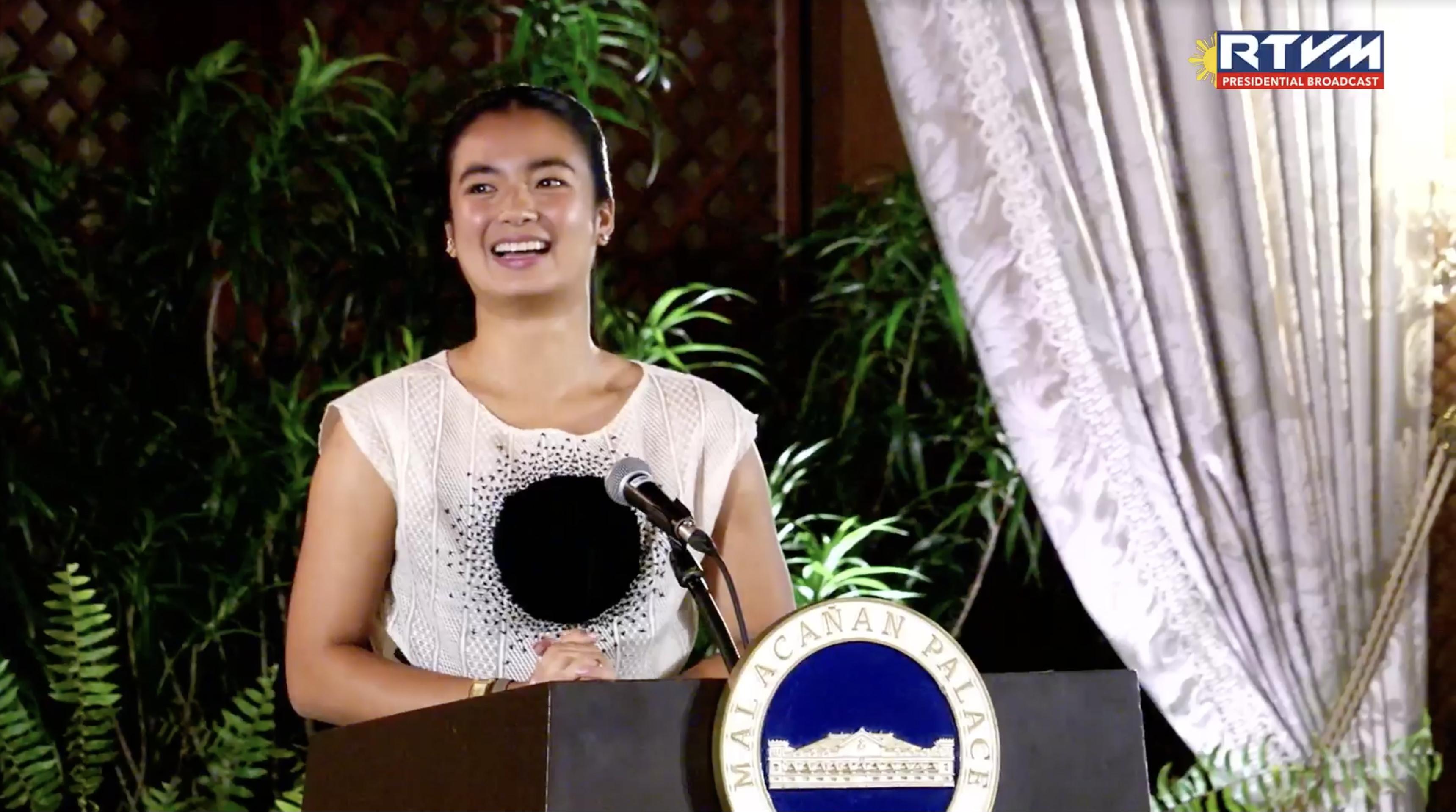 Filipina tennis star Alex Eala at Malacanang