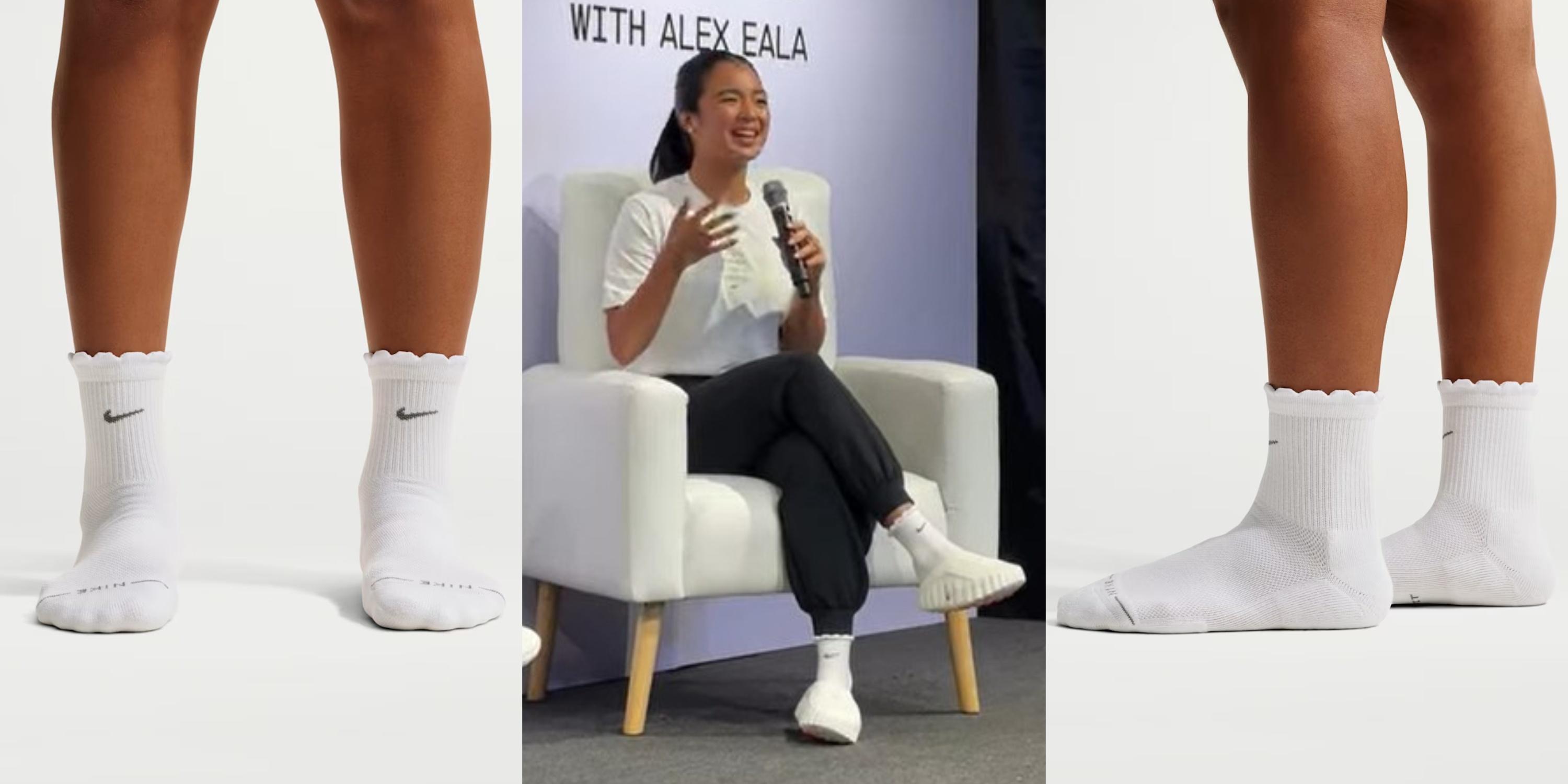 The exact ruffled socks Alex Eala wore at her first Manila fan meet after Wimbledon