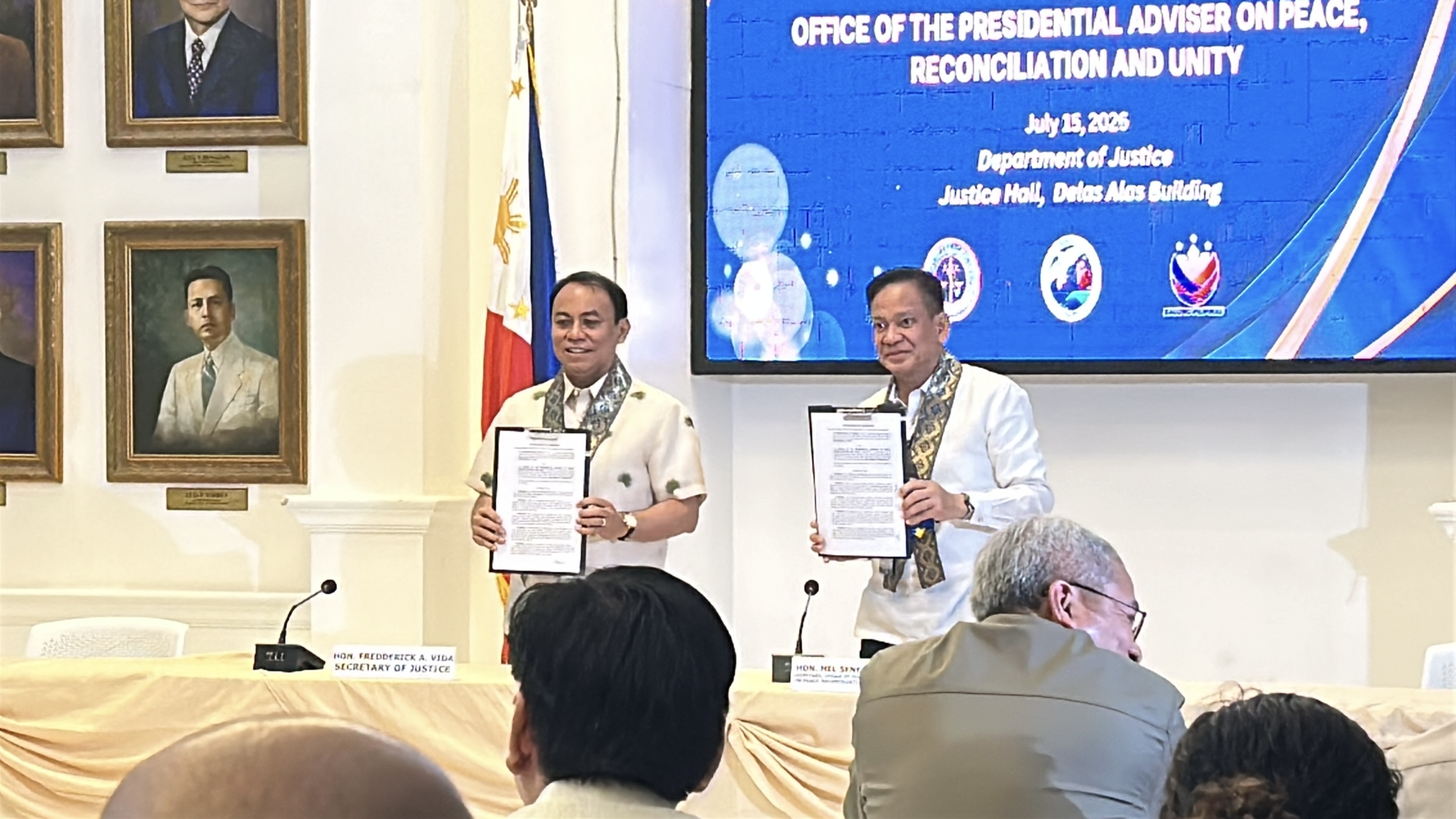 DOJ, OPAPRU sign pact to establish TWG on rido