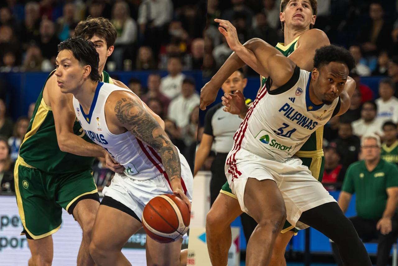 Dwight Ramos and AJ Edu of Gilas Pilipinas
