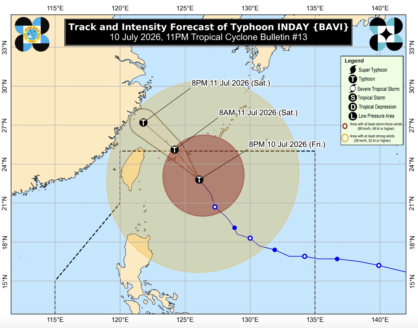 Signal No. 2 stays over Batanes as Typhoon Inday speeds toward Japan