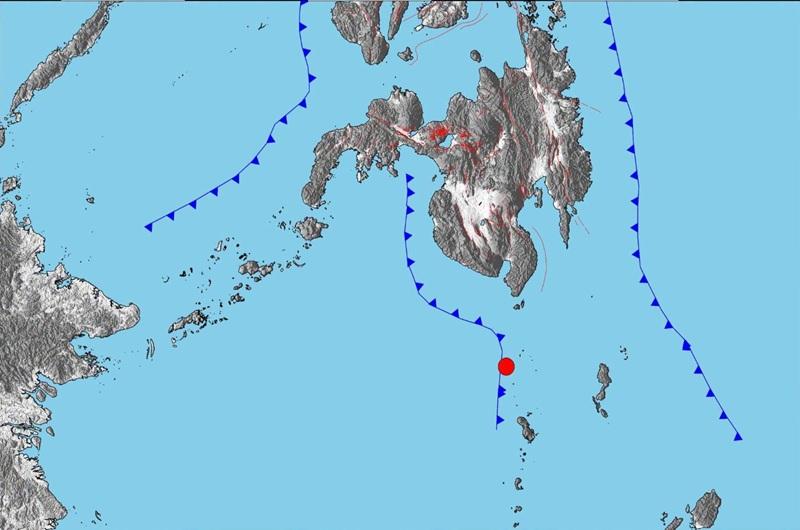 Magnitude 6.5 earthquake struck off the coast of Balut Island, Sarangani, Davao Occidental