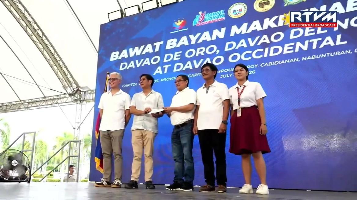 Marcos delivers aid to Davao provinces a day after SONA 2026