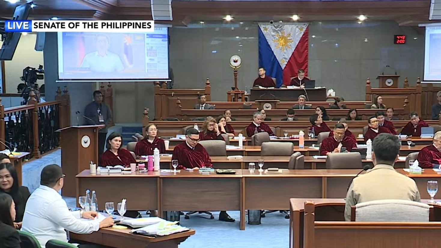 Marcos reaction video to Sara Duterte 'kill' remark played in impeachment trial 