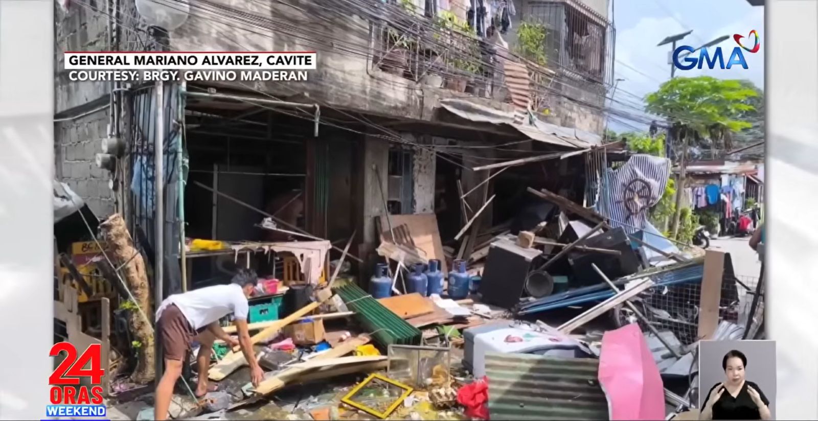 Tangke ng LPG na ginagamit sa pagluluto, sumabog sa Cavite; ginang at 2 anak, sugatan

