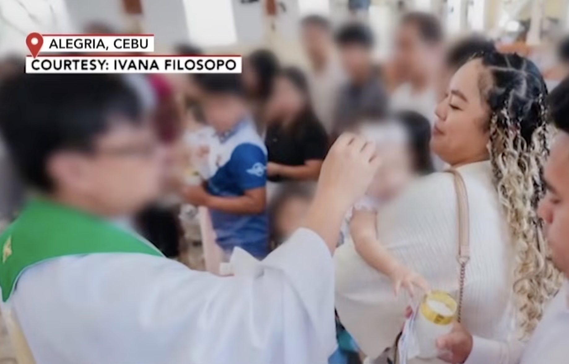 Glass candle holder cuts infant's finger during baptism in Cebu church