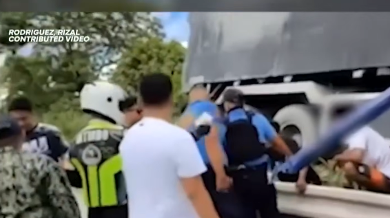 2 rider, patay matapos araruhin ng 10-wheeler sa Brgy. San Jose, Rizal
