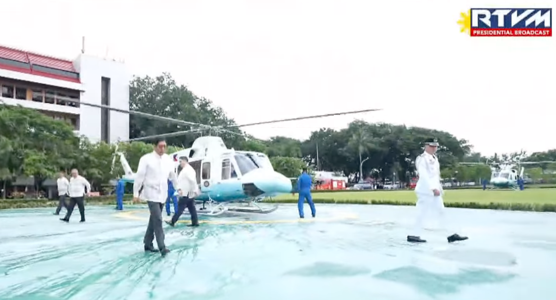 Marcos arrives at Batasang Pambansa for 5th SONA