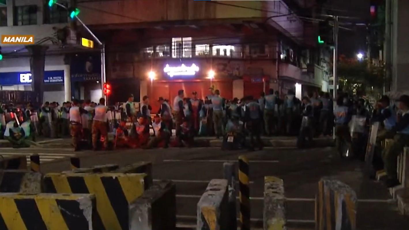 Security tightened around Mendiola in Manila as rally continues