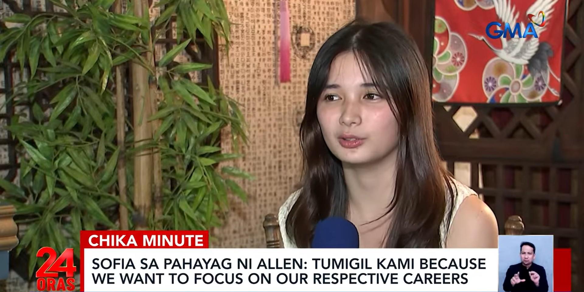 Sofia Pablo confirms Allen Ansay is no longer courting her