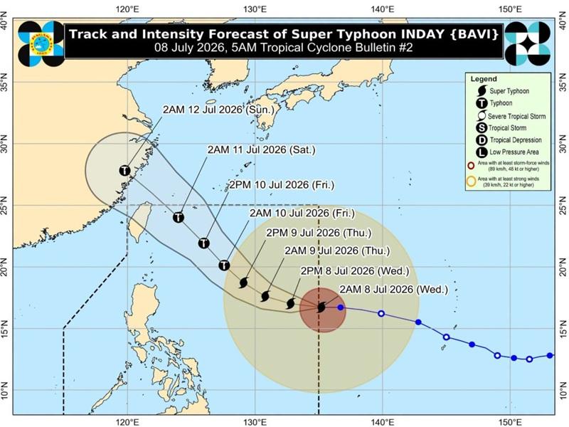 Super Typhoon Inday enters PAR, Signal No. 1 over seven areas — PAGASA