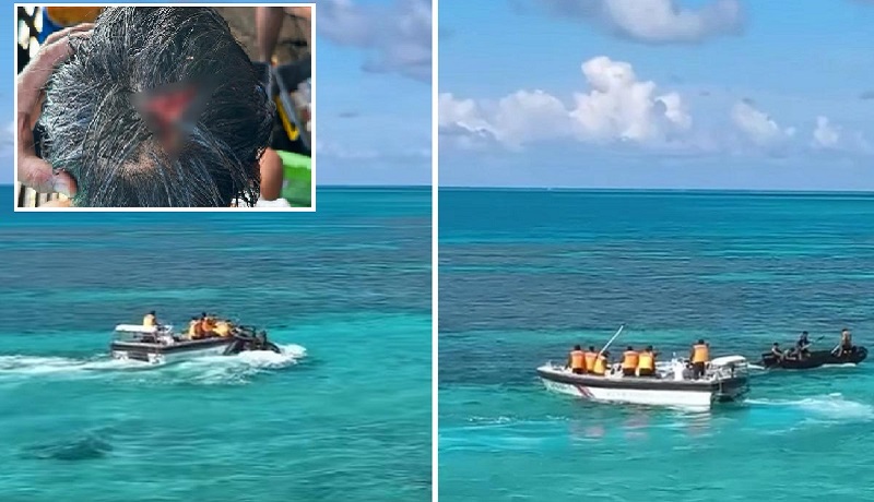 China Coast Guard, pinaghahambalos ng baton ang ilang kasapi ng PH Navy sa Ayungin Shoal; 1, putok ang ulo
