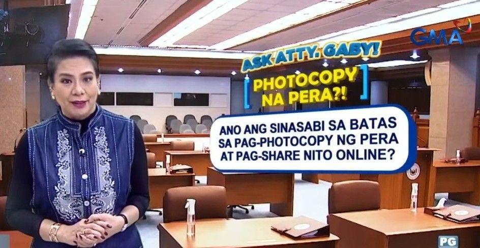 OPINION: Ask Atty. Gaby: Photocopy ng pera?!