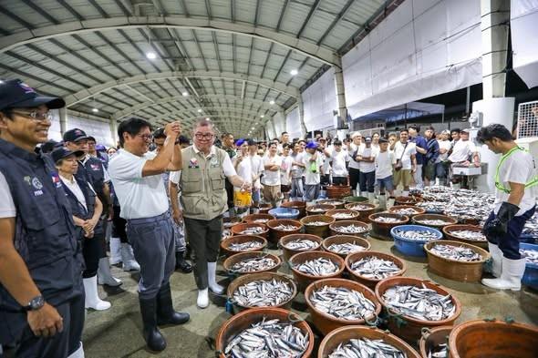 Marcos visits Navotas Fish Port Complex on July 11, 2026.