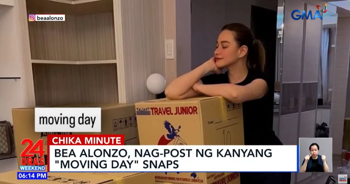 Bea Alonzo posts 'moving day' photo