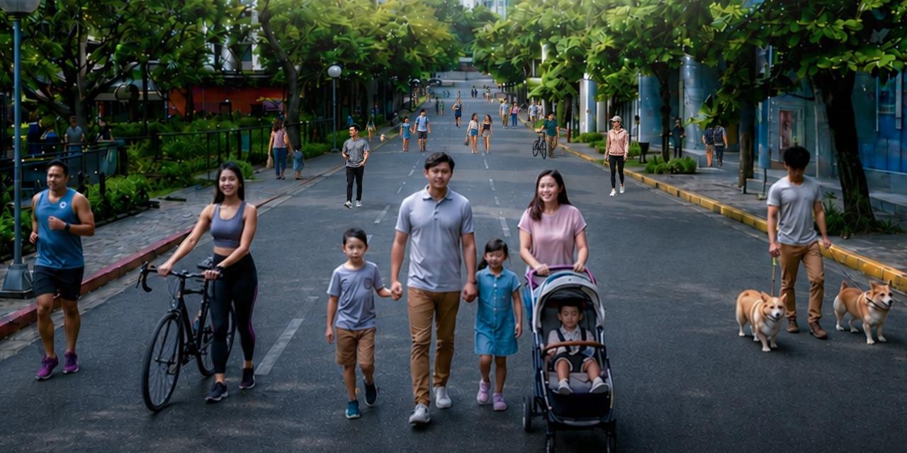 On all weekends of August, parts of Makati's Salcedo Village will go car-free