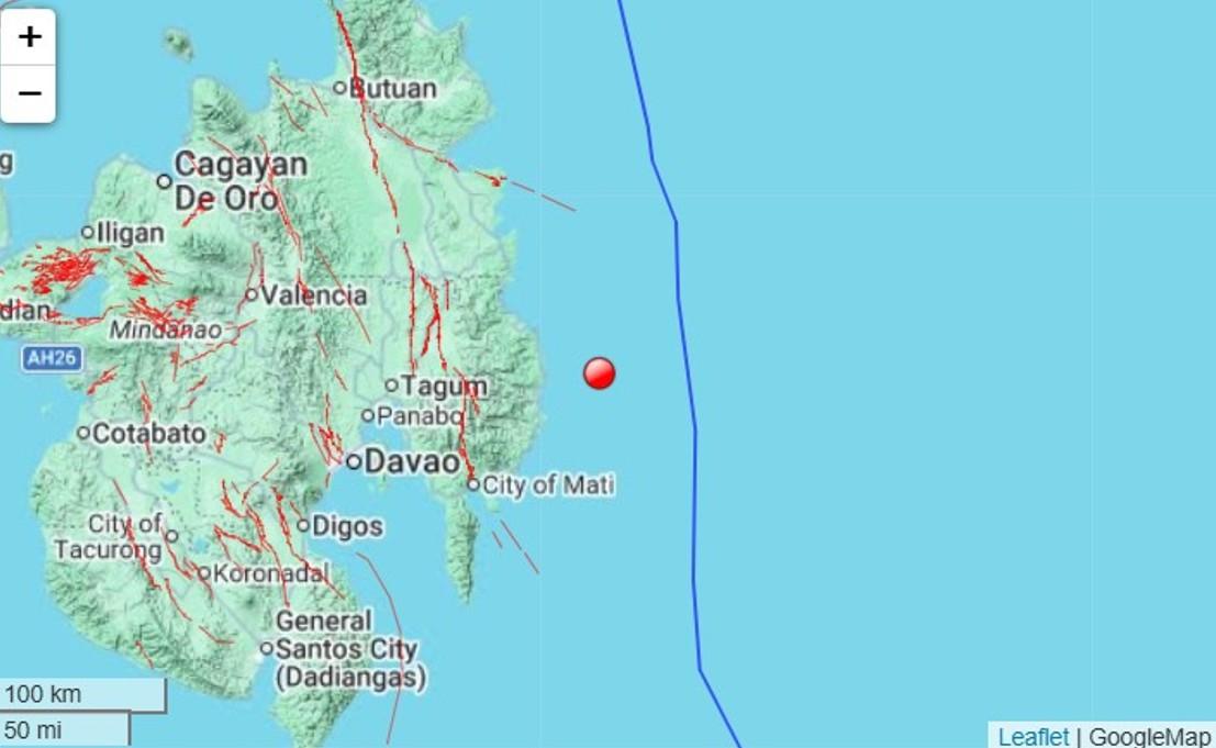Magnitude 5.6 earthquake strikes off Davao Oriental