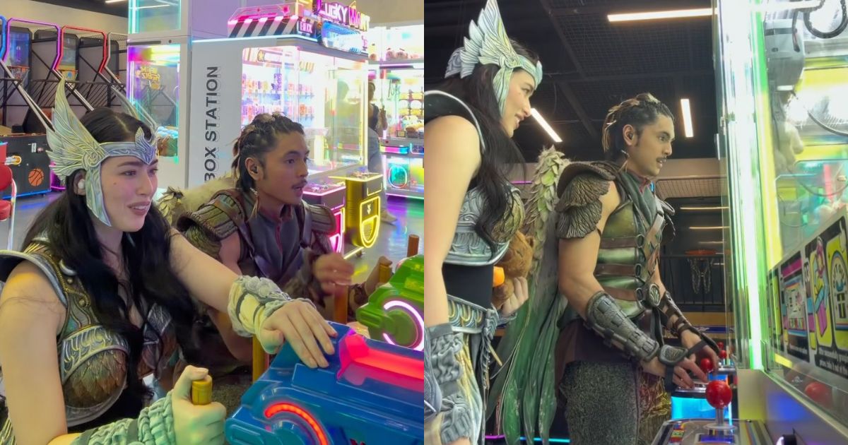 Kylie Padilla, Miguel Tanfelix visit arcade in 'Encantadia,' 'Mulawin' costumes