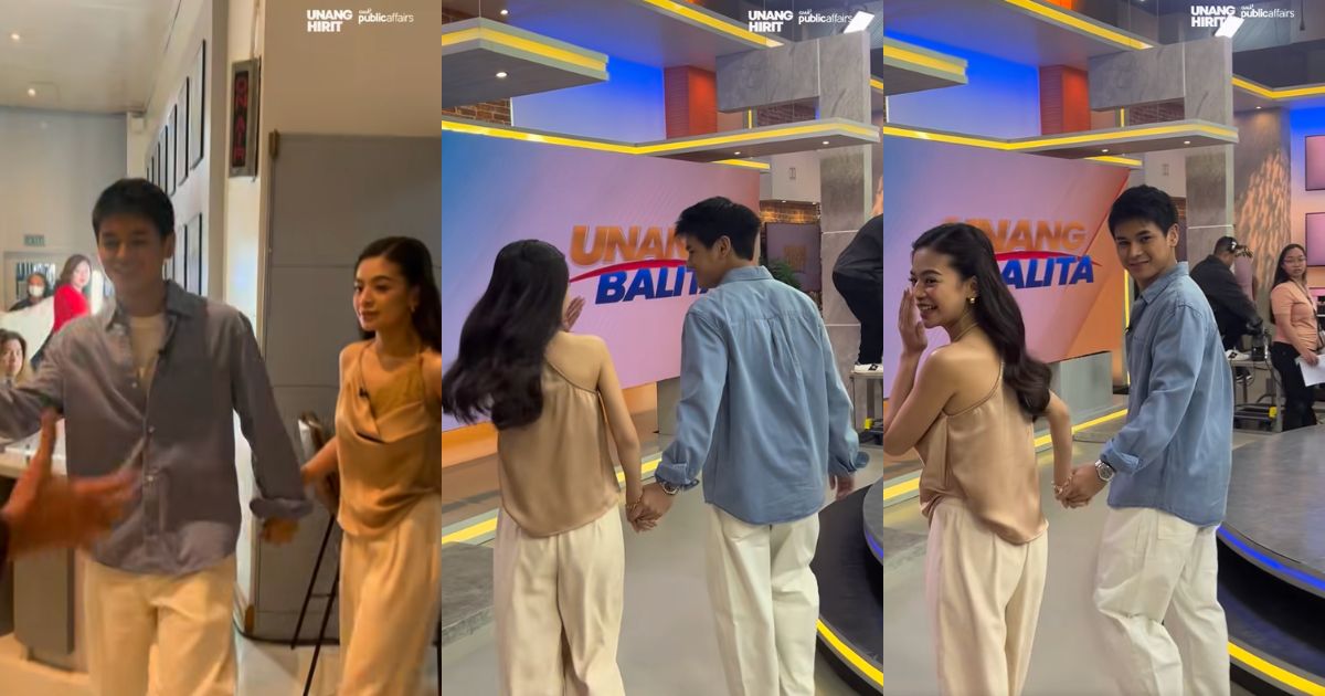 Dustin Yu, Bianca De Vera arrive at 'Unang Hirit' set holding hands