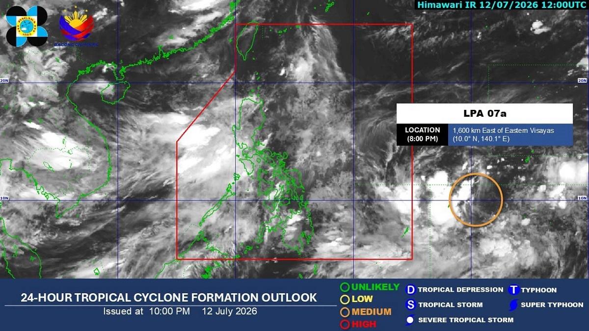 LPA outside PAR has 'medium' chance of becoming tropical depression —PAGASA