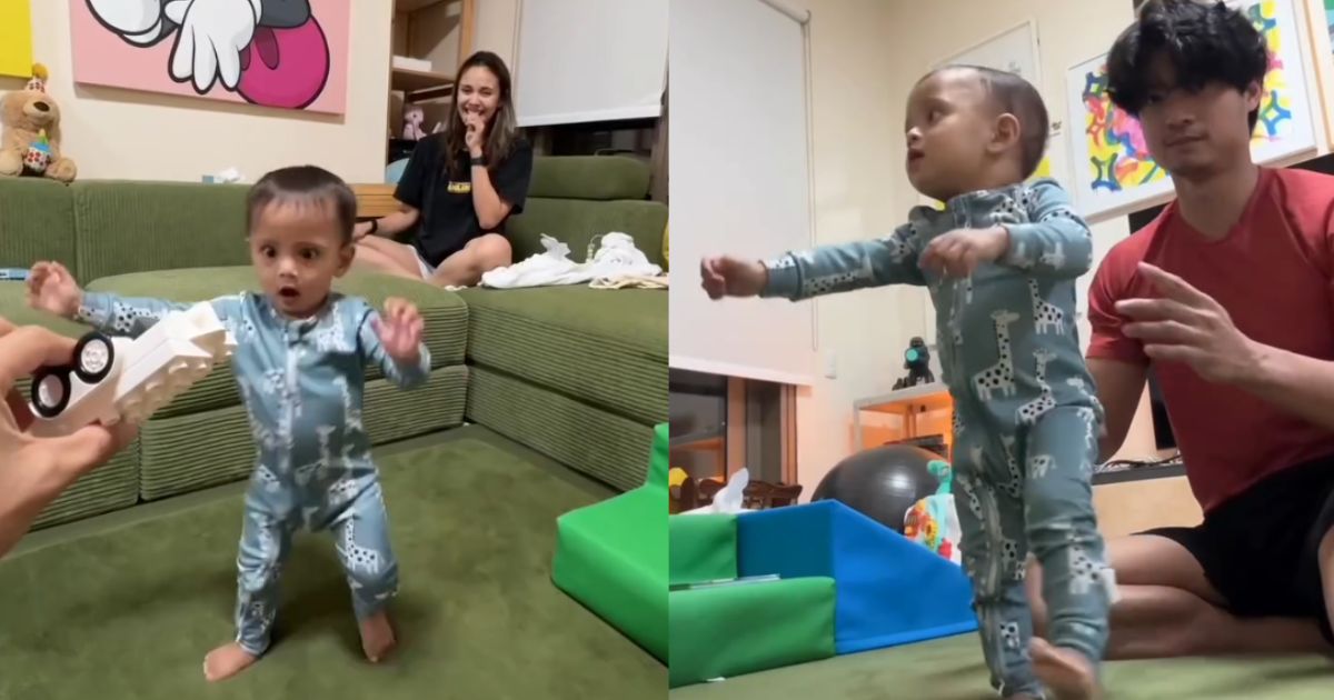 Megan Young, Mikael Daez's son Leon starts walking