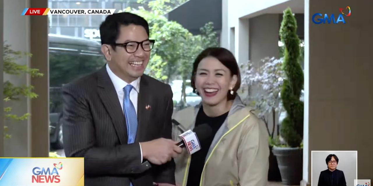 Rhea Santos makes surprise 'Unang Hirit' appearance on Ivan Mayrina's live broadcast in Canada
