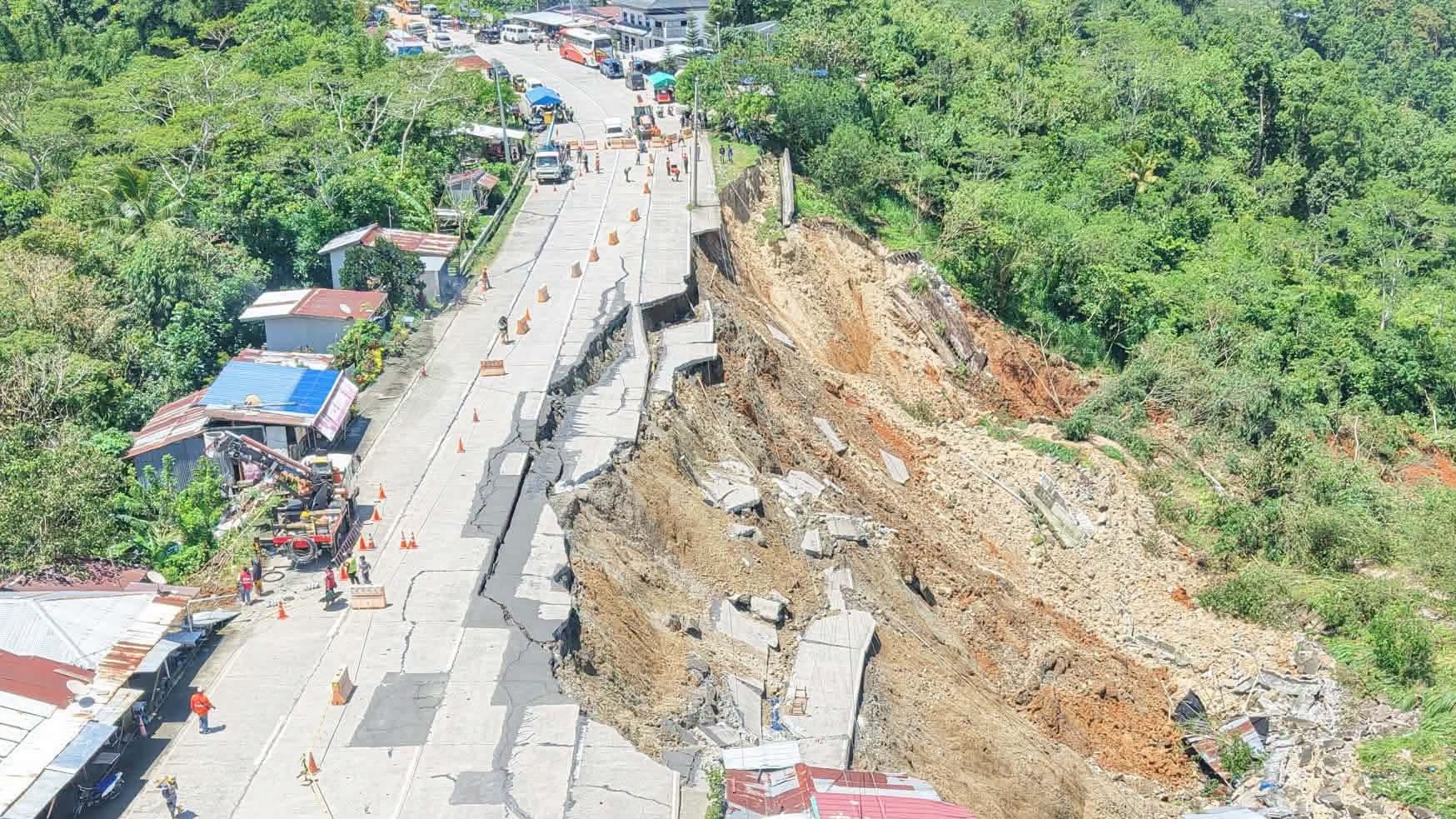 14 families displaced after part of road in Davao City collapses