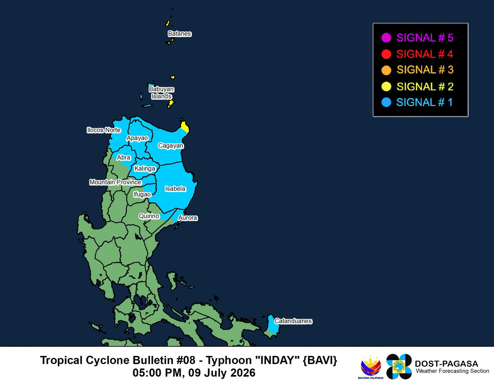 Typhoon Inday maintains strength; Batanes, parts of Cagayan under Signal No. 2