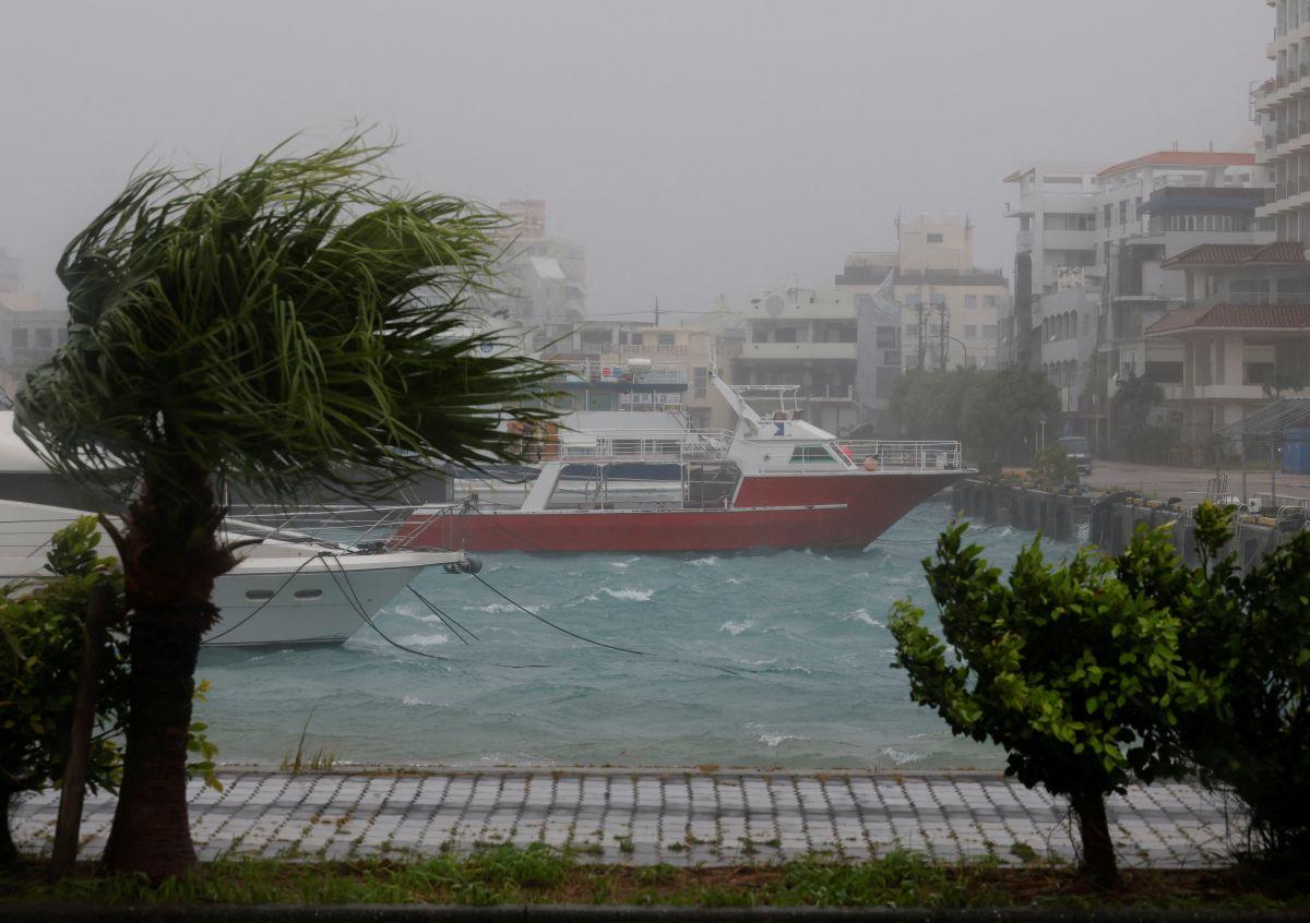 Typhoon Bavi in Ishigaki, Japan on Saturday, July 11, 2026