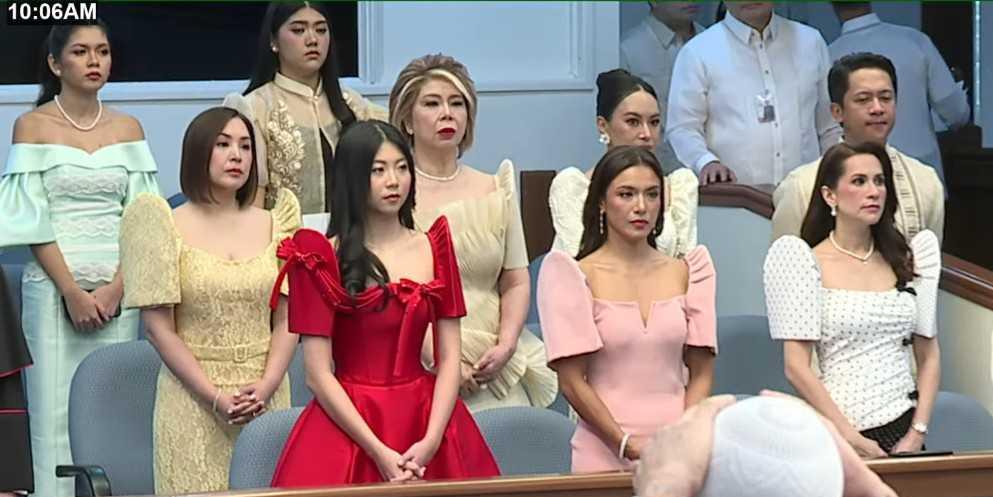 Senators' partners, relatives attend opening of the 20th Congress in gorgeous Filipiniana