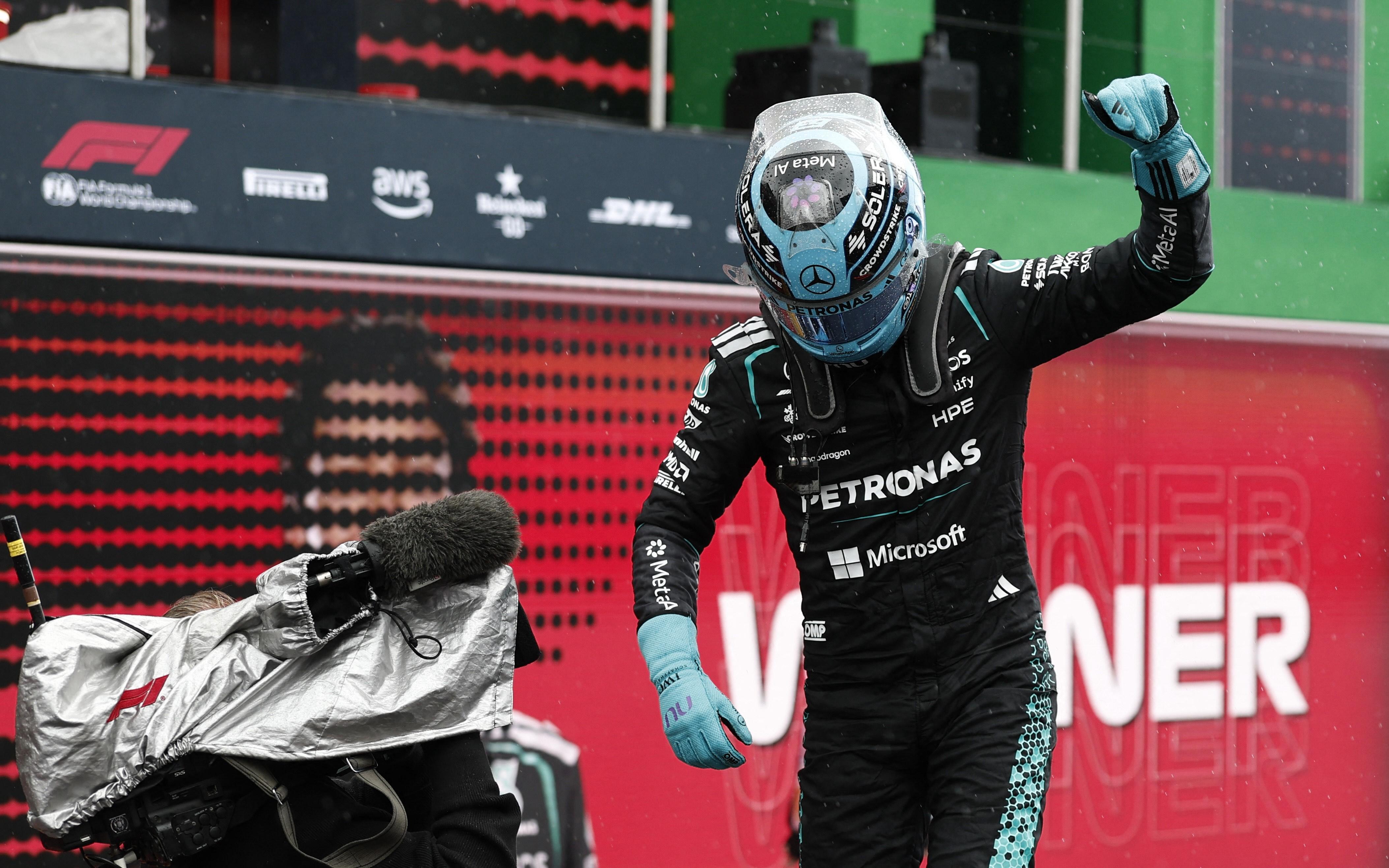 F1: George Russell celebrates morale-boosting Dutch GP sprint win 