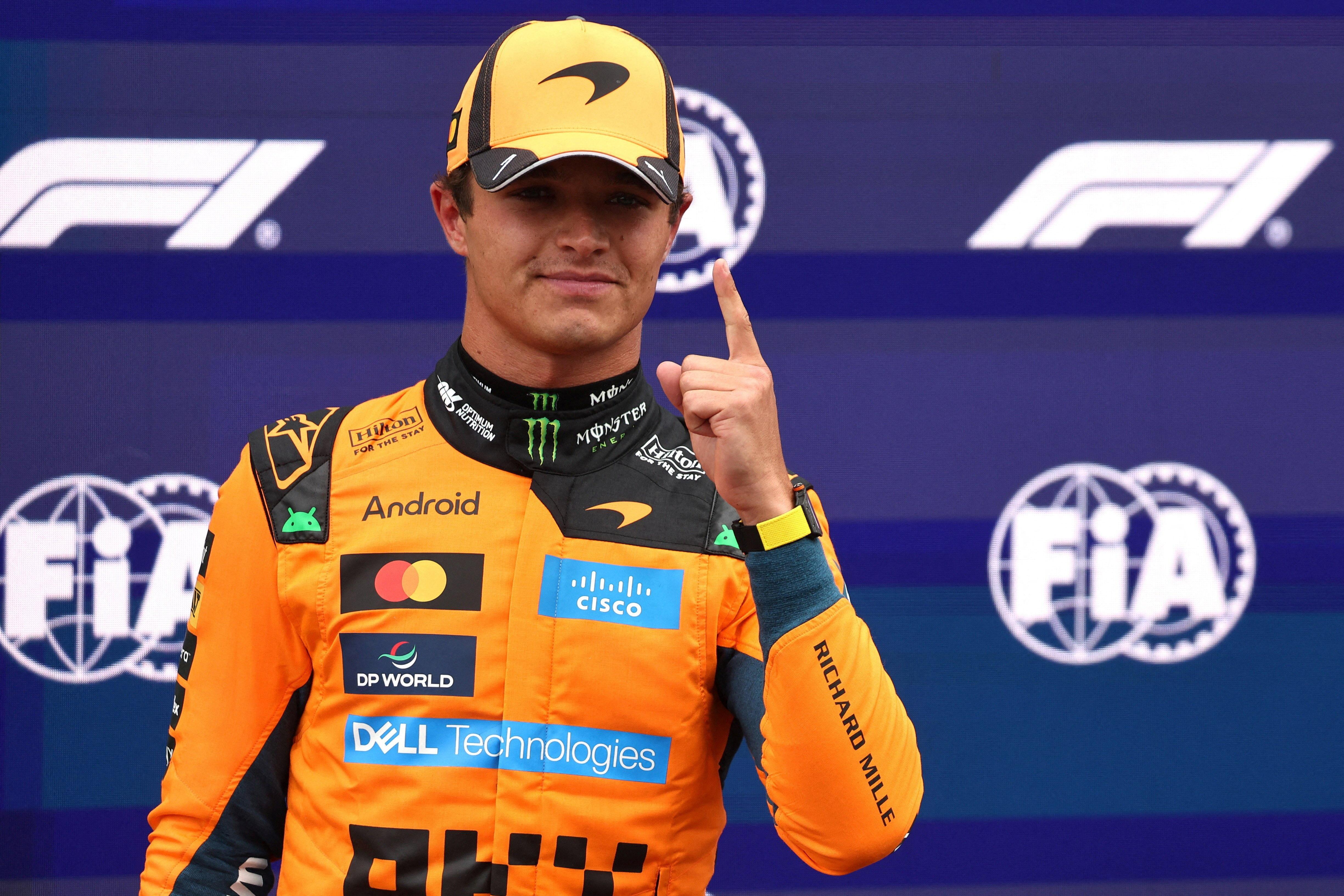 F1: Norris beats Russell to pole in Dutch hat-trick for McLaren