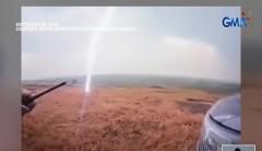 Pagtama ng kidlat, ‘nahuli’ ng mga pulis… sa camera