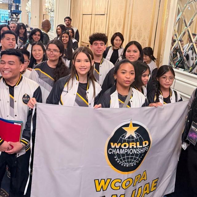 Filipino performers were well-represented in Team UAE, which took home 239 medals, 60 titles, and more at the 2026 World Championships of the Performing Arts (WCOPA) in Las Vegas, Nevada last July. Courtesy: Elipas C. Sibua