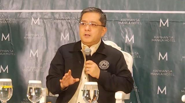 Commission on Elections (COMELEC) Chair George Garcia speaks at the Kapihan sa Manila Hotel forum in Manila City on Wednesday, August 12, 2026. MARIEL CELINE SERQUIÑA/ GMA News Comelec removes illegal campaign materials in BARMM ahead of parliamentary polls_Photo by Mariel Celine Serquiña_20260812