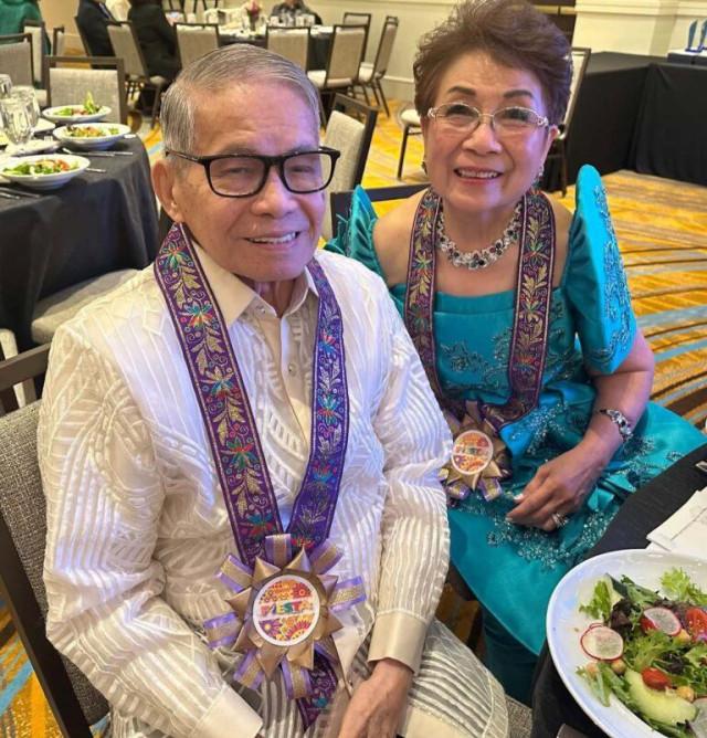 The proud honorees, husband and wife Francisco and Corazon Reyes. Courtesy: The FilAm