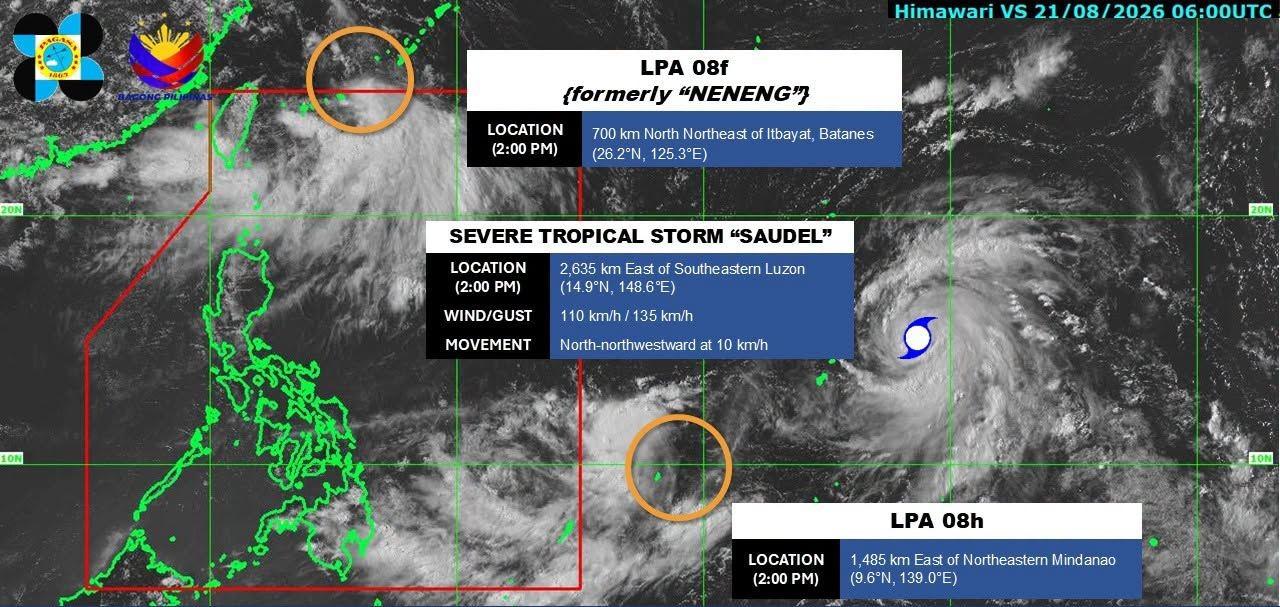 Cloudy skies, rains expected over Northern and Central Luzon due to Habagat